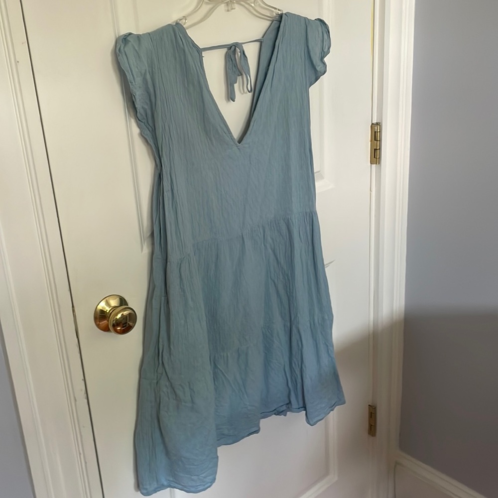 Abercrombie and fitch blue trapeze dress
